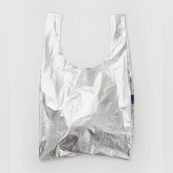 BAGGU Handbags - BAGGU Standard Reusable Tote - Chrome Metallic